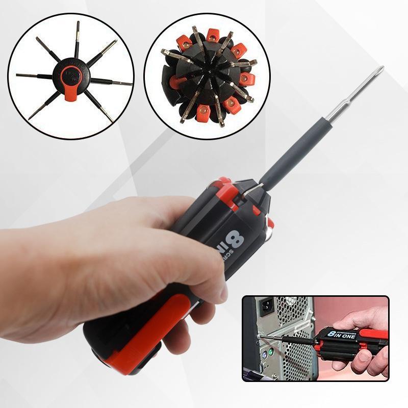 8-in-1 Multi-Tool Screwdriver with LED