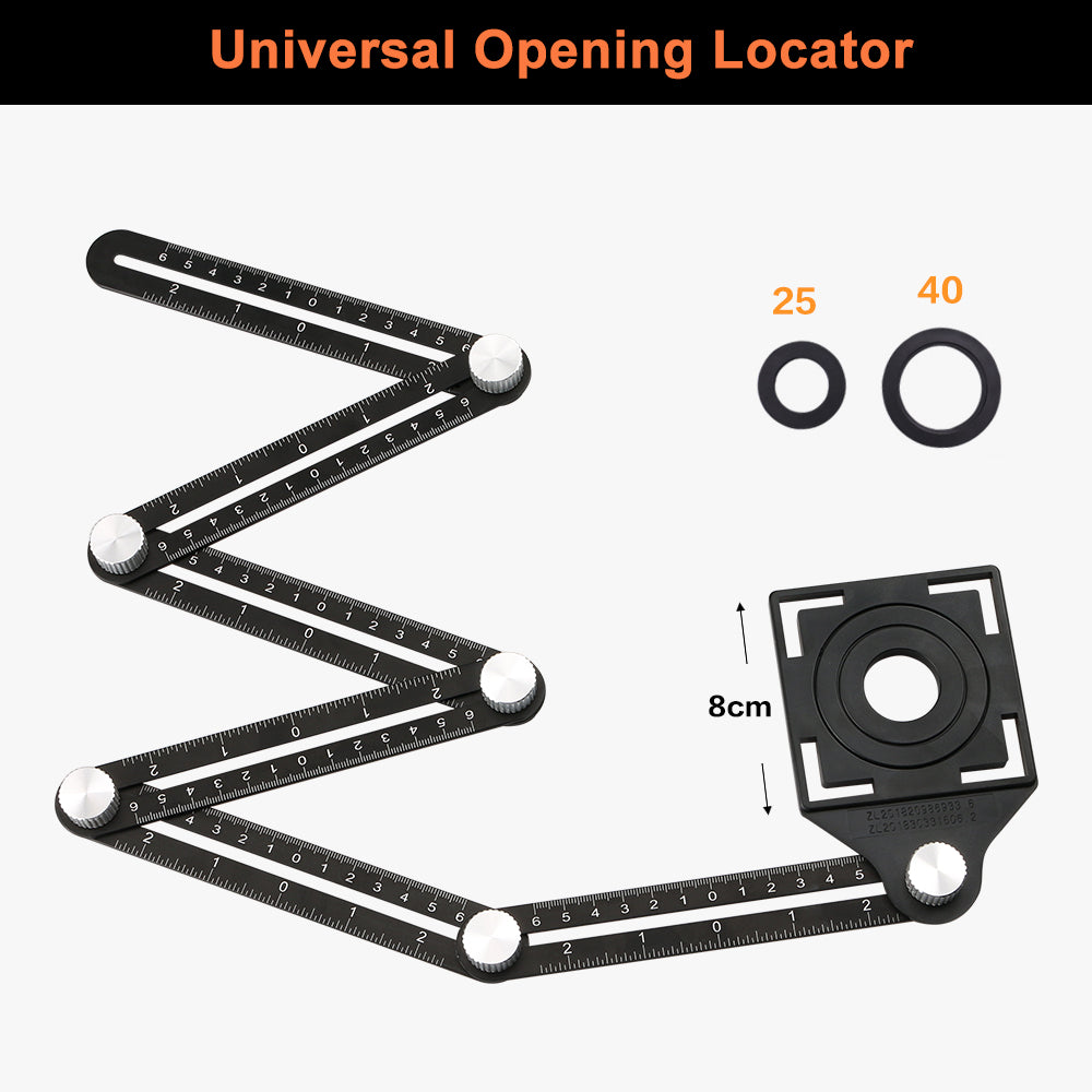 Adjustable Multi-Angle Measuring Ruler – Aluminum Alloy Precision Tool