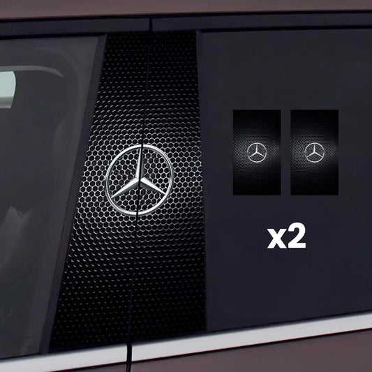 2x nálepky na okno auta s logom
